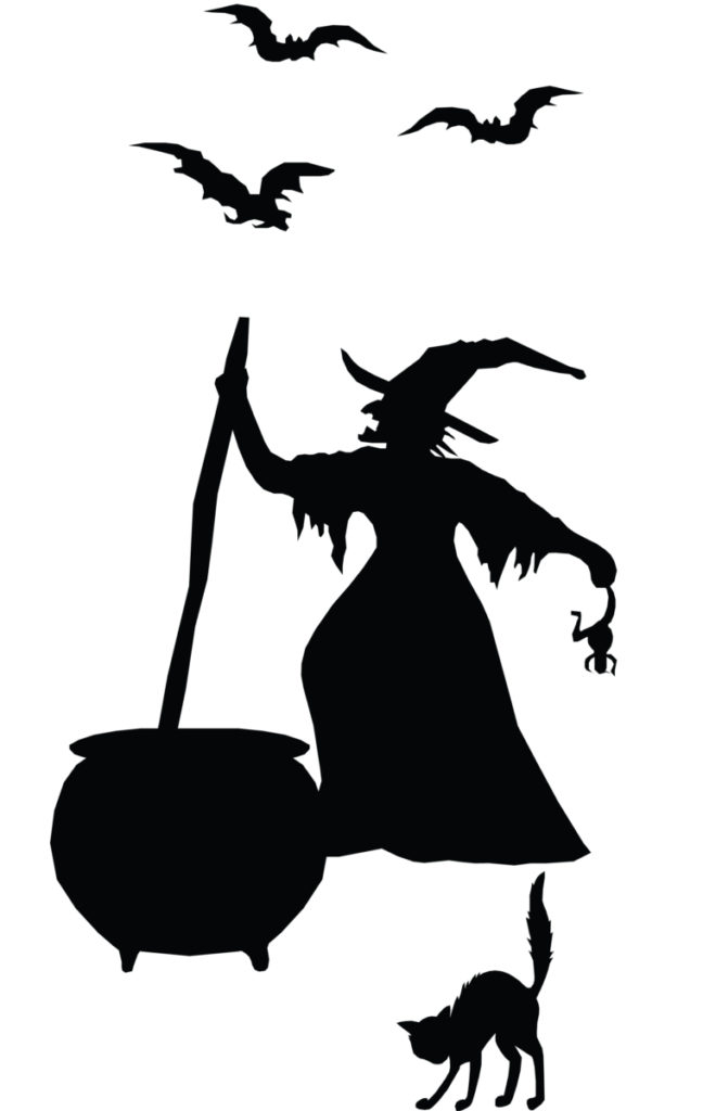 648x1024 Witch Silhouette Vinyl Sticker
