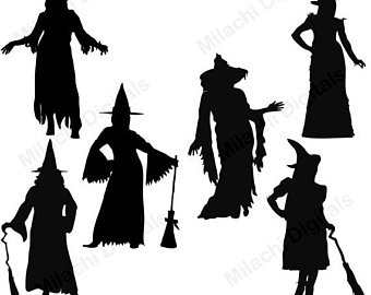340x270 60% Off Sale Halloween Silhouette Digital Clip Art, Headless