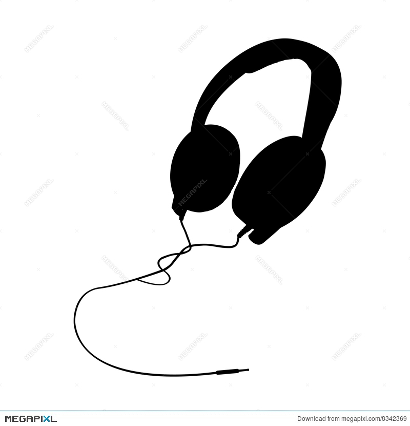 800x830 Headphones Vector Silhouette Illustration 8342369
