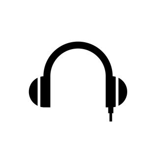 340x340 Free Silhouette Vector Up, Earphone