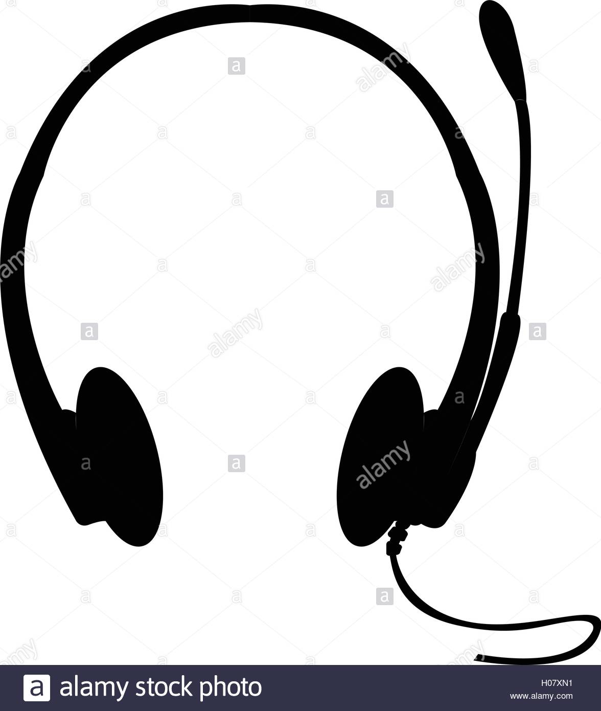 1176x1390 Isolated Silhouette Of A Headphones, Vector Illustration Stock