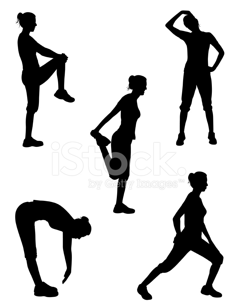 791x1024 Healthy Silhouette Series Stock Vector