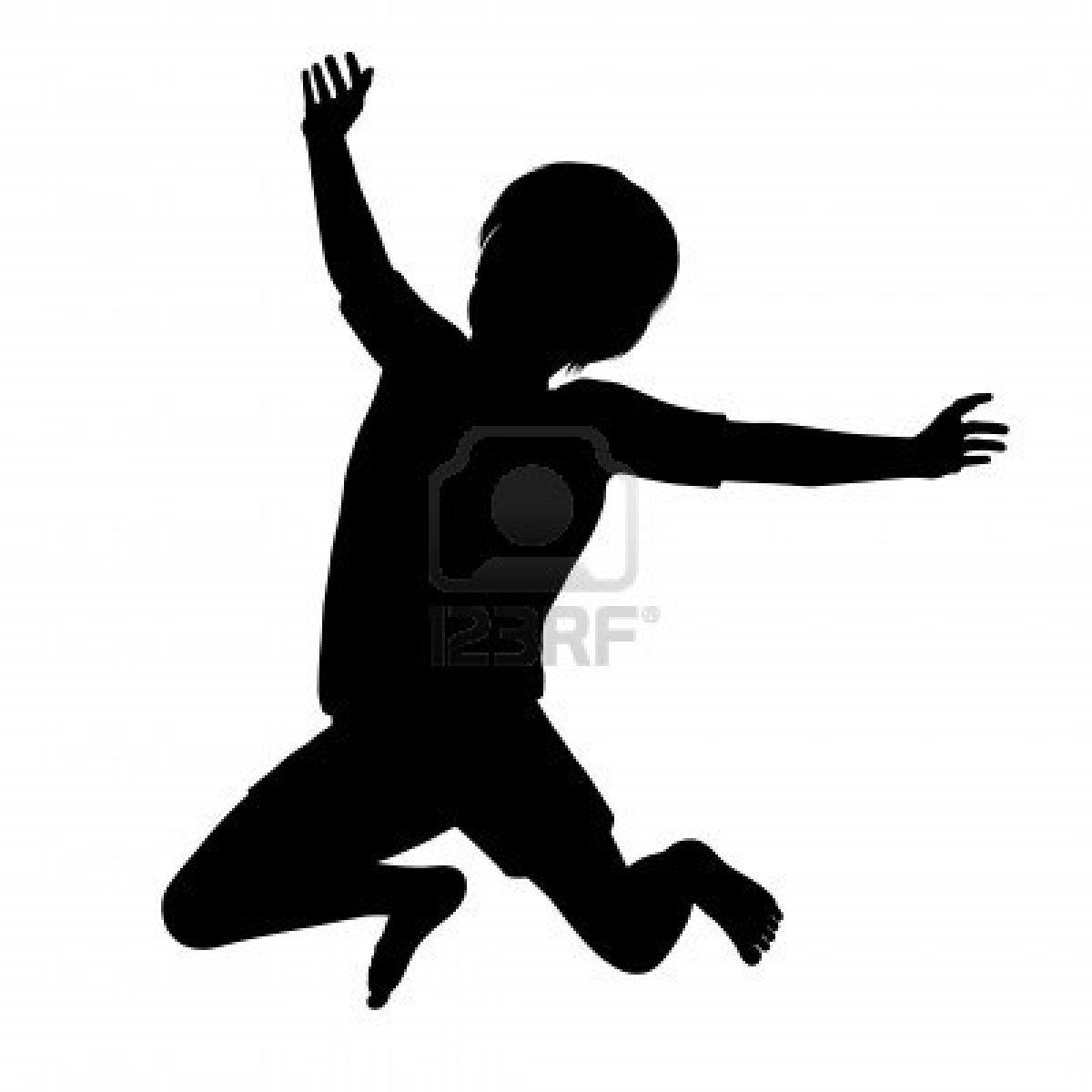 1200x1200 Silhouette Of A Healthy Young Child Jumping High Into The Air