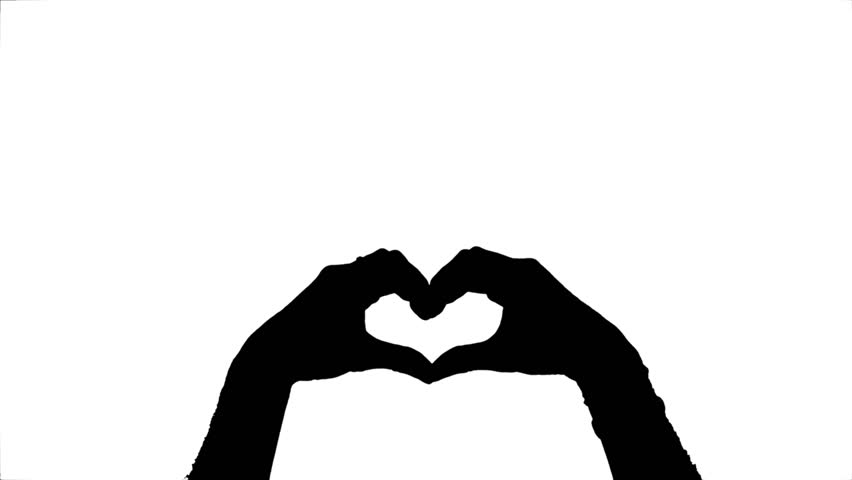 852x480 Heart Symbol With Hand On Green Screen Stock Footage Video