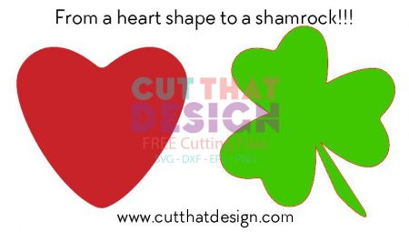 450x255 Design A Shamrock In Silhouette Studio .from A Heart Shape