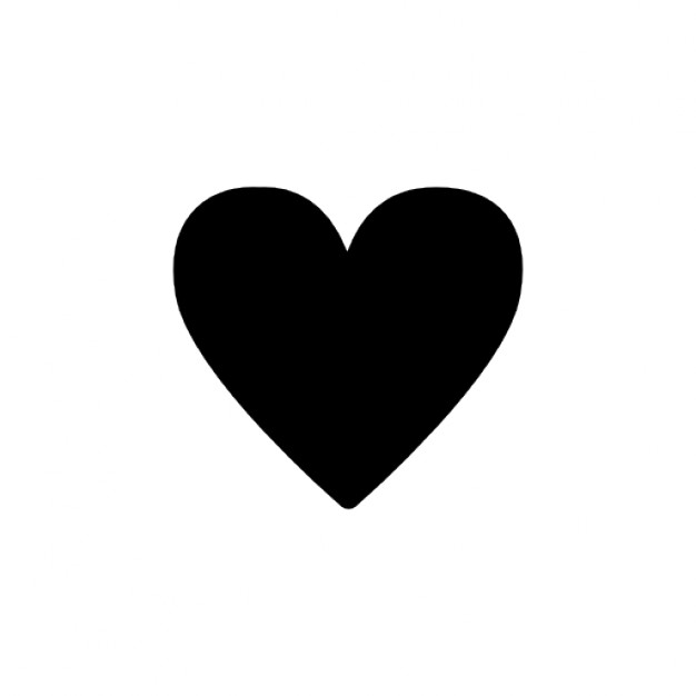 626x626 Simple Black Heart Silhouette Icons Free Download