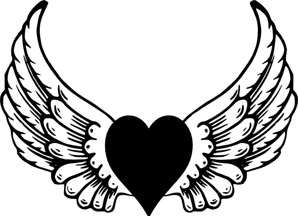 600x435 Heart With Wings Vector