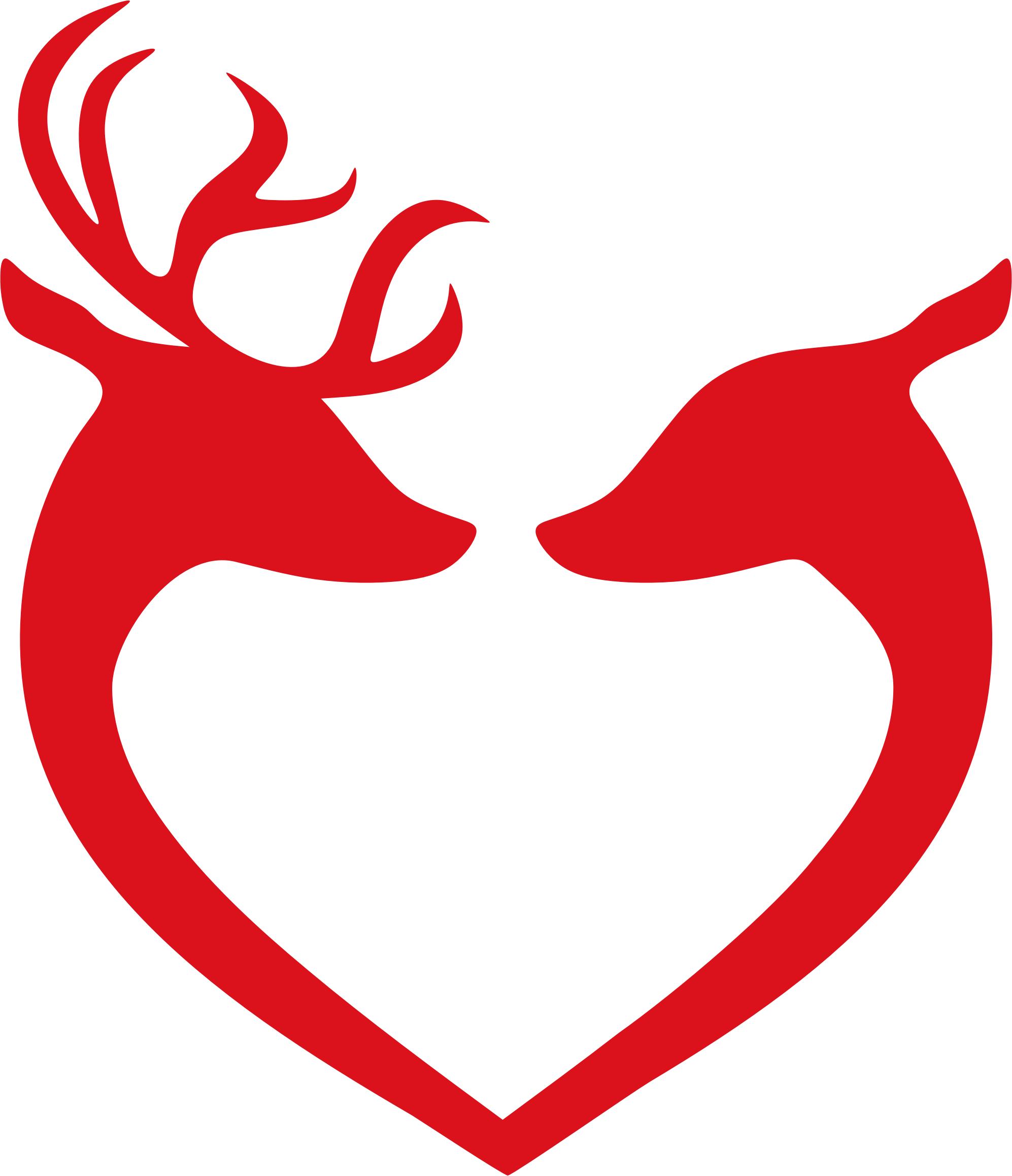 1994x2316 Deer Couple Heart Silhouette Icons Png