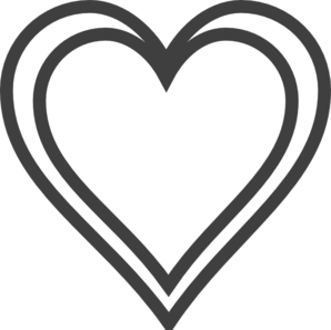 298x297 Double Heart Outline Clip Art