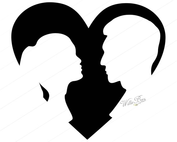 570x456 Heart Shape With Couple 12 Inches Png And Svg Silhouette