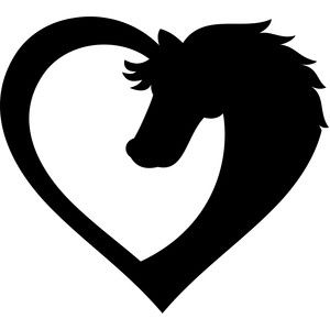 300x300 Horse Heart Silhouette Design, Silhouette And Horse