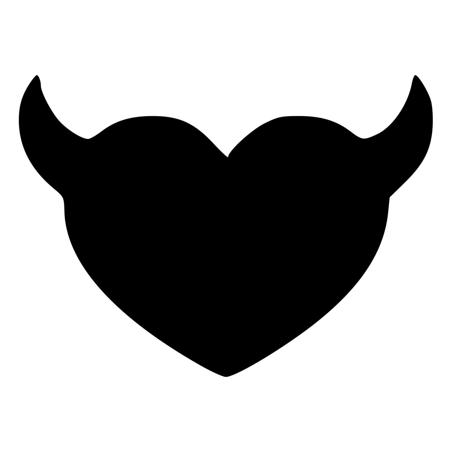 1500x1500 Devil Heart Silhouette Die Cut Decal Car Window Wall Bumper