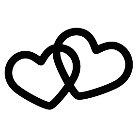 283x283 Hearts Silhouette Silhouette Of Hearts