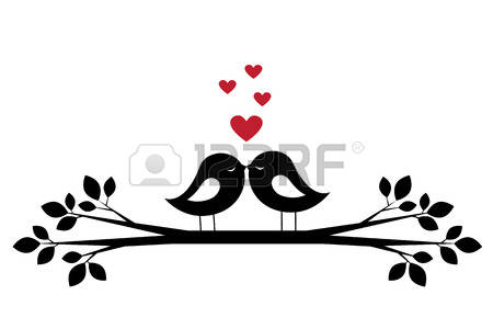 450x300 Heart Bird Silhouette Clipart Collection