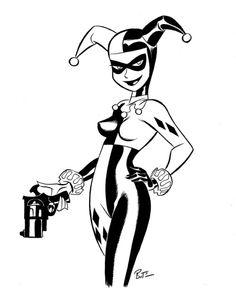 236x292 Harley Quinn Silhouette Black And White