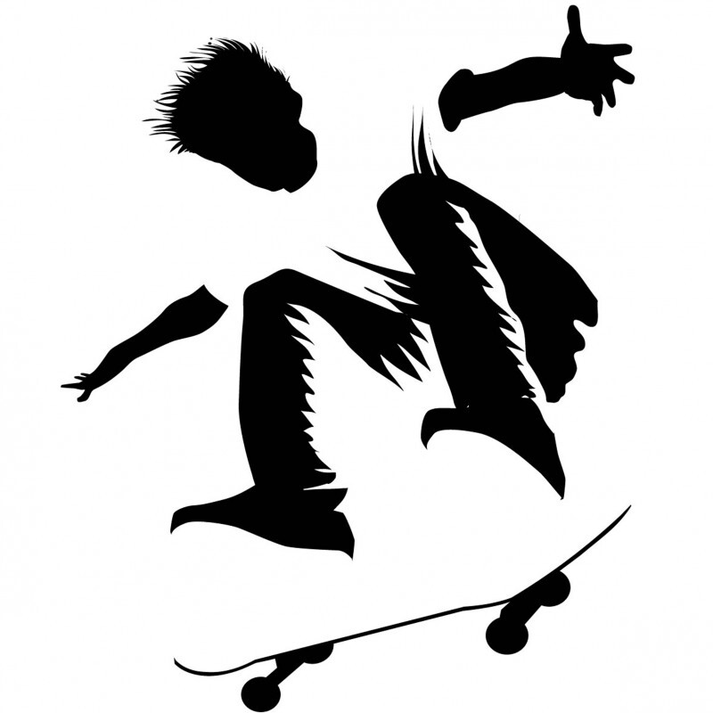 800x800 Diy Silhouette Of The Perfect Skater Boy Template Stencil