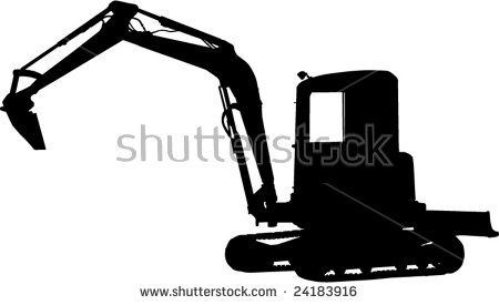 450x275 Mechanical Excavator Isolated On White