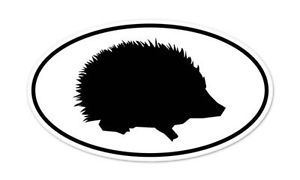 300x180 Hedgehog Silhouette Oval Car Bumper Sticker Decal 5 X 3 Ebay
