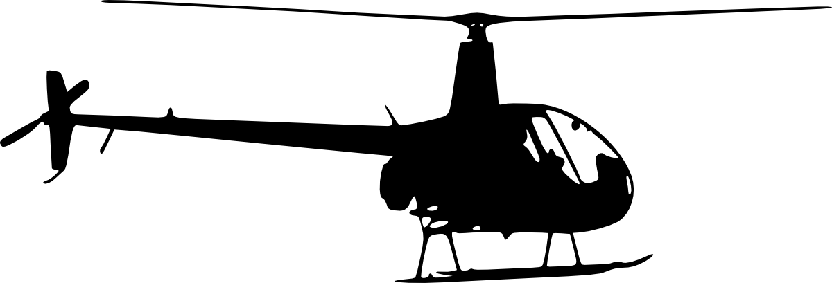 1200x409 9 Helicopter Silhouette Side View (Png Transparent)