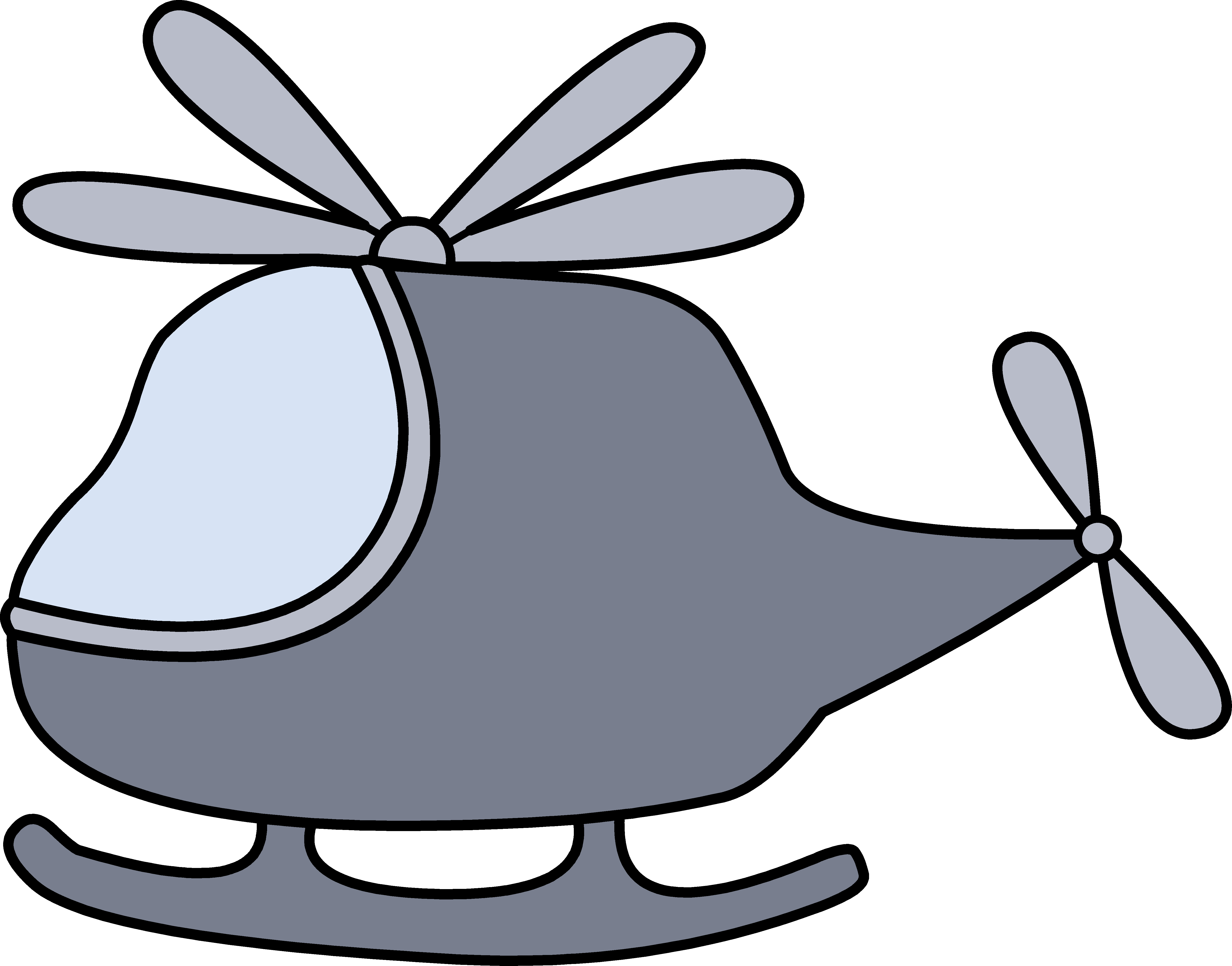 5475x4296 Little Gray Helicopter Clipart