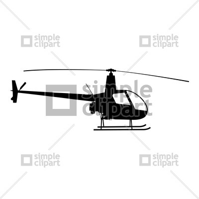 400x400 Helicopter Silhouette Vector Image