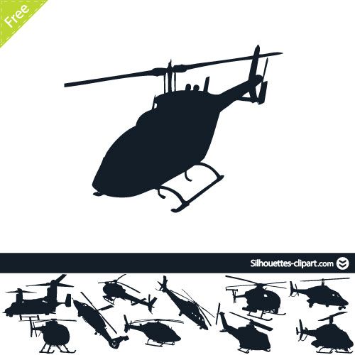 500x500 Helicopter Vector Silhouettes Silhouettes Clipart Silhouettes