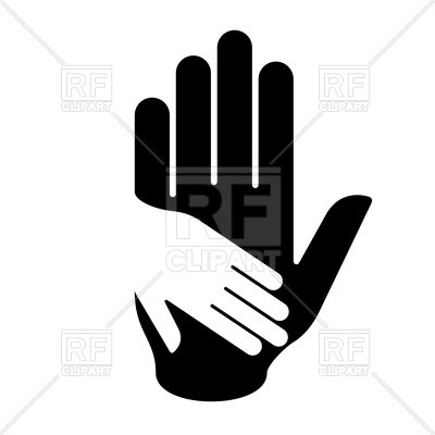 400x400 Helping Hand Royalty Free Vector Clip Art Image