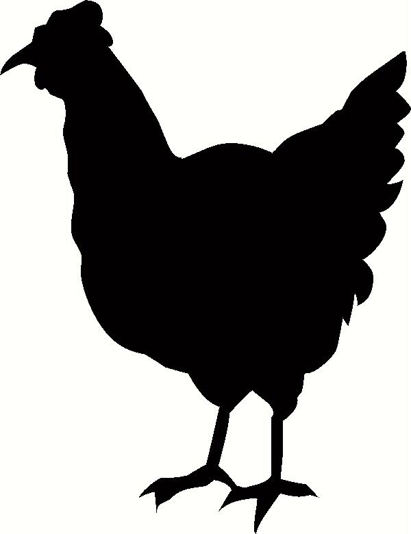 600x780 Hen Silhouette Wall Sticker, Vinyl Decal The Wall Works