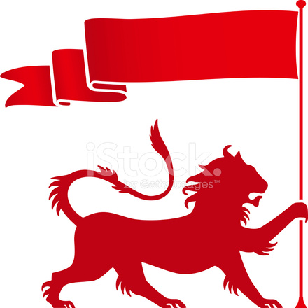 440x440 Heraldic Lion Stock Vector