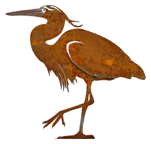 640x614 Great Blue Heron Bird Silhouette Wall Decor