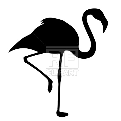 400x400 Flamingo Silhouette Royalty Free Vector Clip Art Image