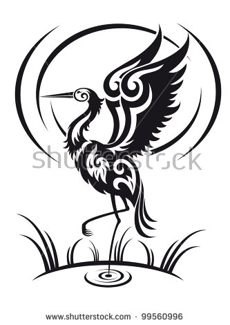 333x470 Great Blue Heron Clipart Tribal