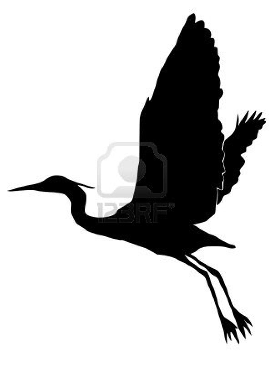900x1200 Heron Silhouettes Clipart