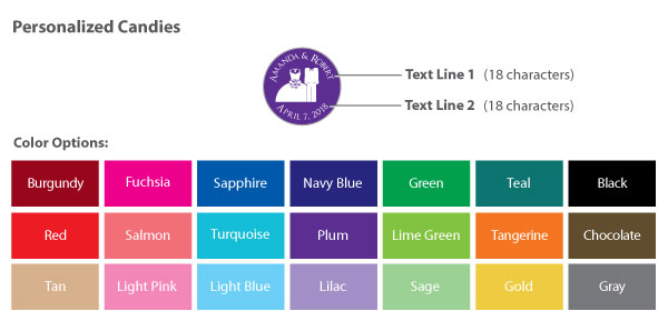 600x298 Personalized Colored Foil Hershey's Kisses