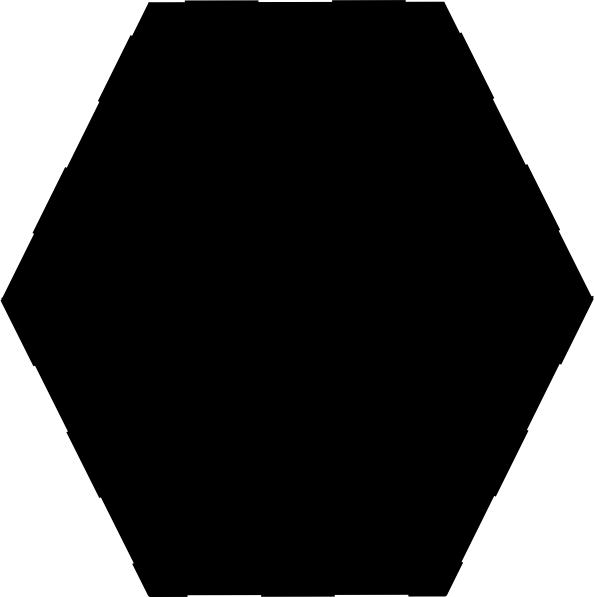 594x597 Hexagon B Clip Art