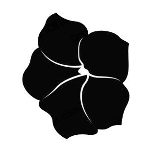 310x310 Hibiscus Flower Silhouette Plants Decals, Decal Sticker