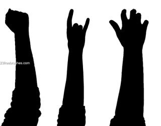 320x250 Hand Silhouette Photoshop Cs5 Brushes Download Free 123freebrushes