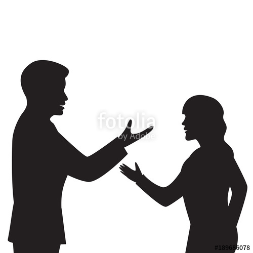 500x500 Business Communication Silhouette Stock Image And Royalty Free