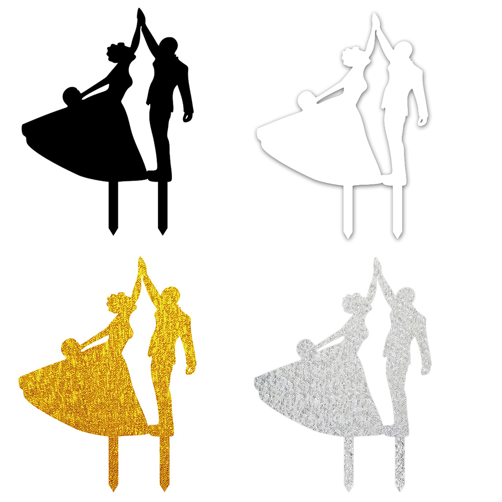 1020x1020 Dancing Bride And Groom High Five Silhouette Wedding Birthday