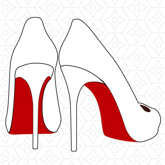570x570 High Heels Decal Design, Svg, Dxf, Eps Vector Files For Use
