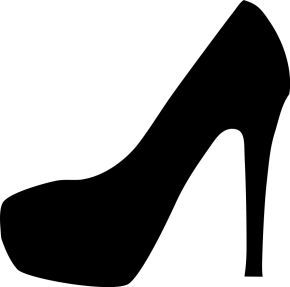290x287 Free Svg High Heel Vector Shoes Silhouettes