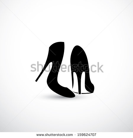 450x470 Lady Heels Silhouette Clipart