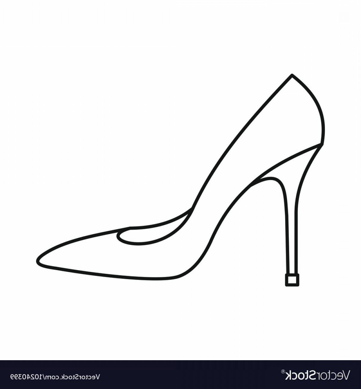 High Heel Silhouette Vector at GetDrawings | Free download