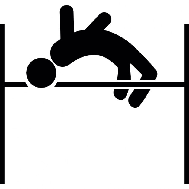 626x626 Man Practicing High Jump Icons Free Download