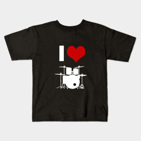 285x285 I Heart Love Drums Silhouette High School College