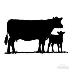 236x236 Show Heifer Clip Art Cow Silhouette 1 Decal Sticker Cows