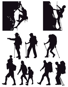 236x300 Hiking Royalty Free Illustrations