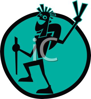 320x350 Hiking Icon Showing A Hiker In Silhouette On A Blue Circle