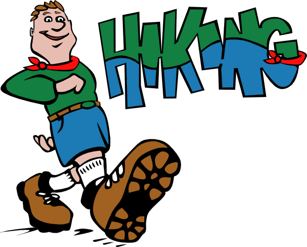 600x484 Hiking Silhouette Clipart