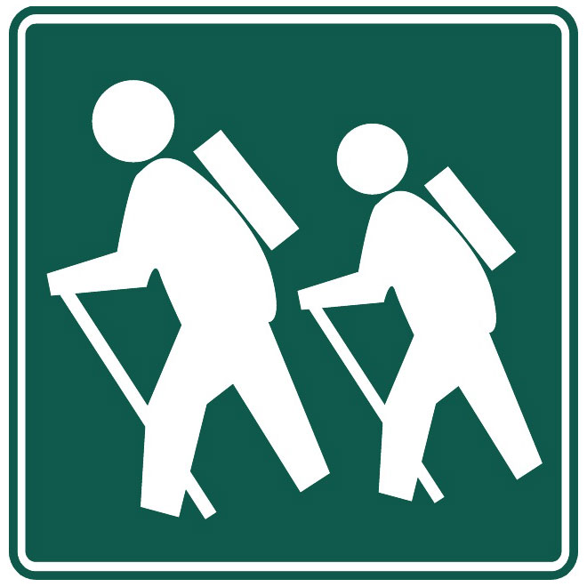 660x660 Hiking Trail Vector Sign
